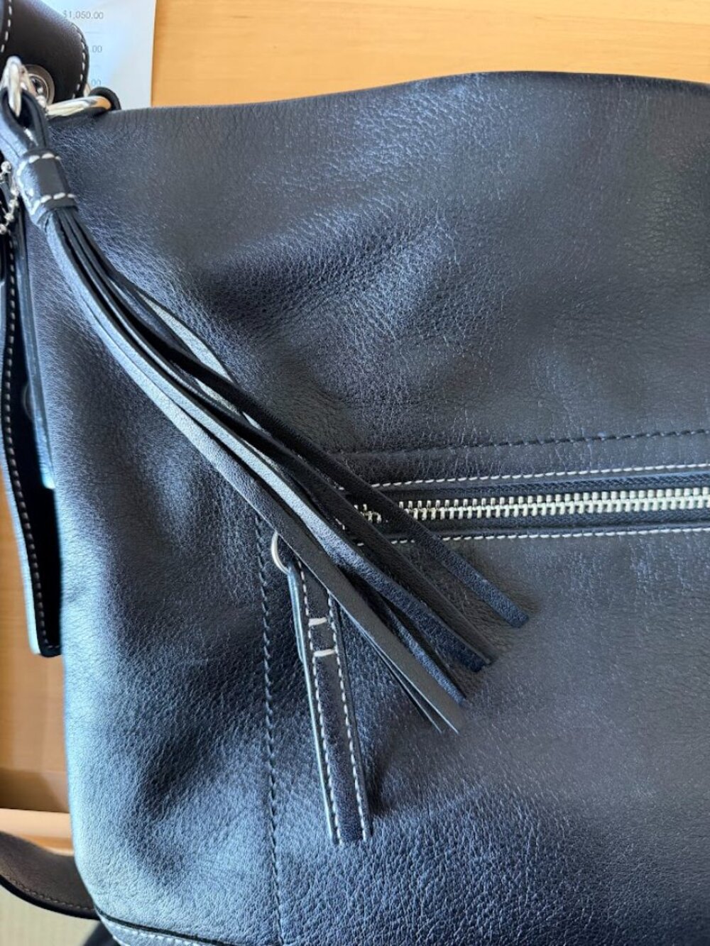 Vintage Legacy Slim (#1415) black leather convertible crossbody bag - Picture 11 of 11